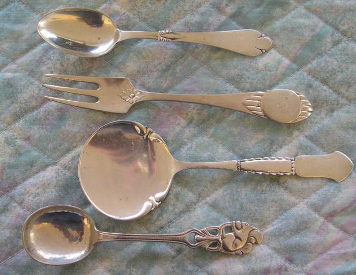 modern silver scandinavian flatware spoons