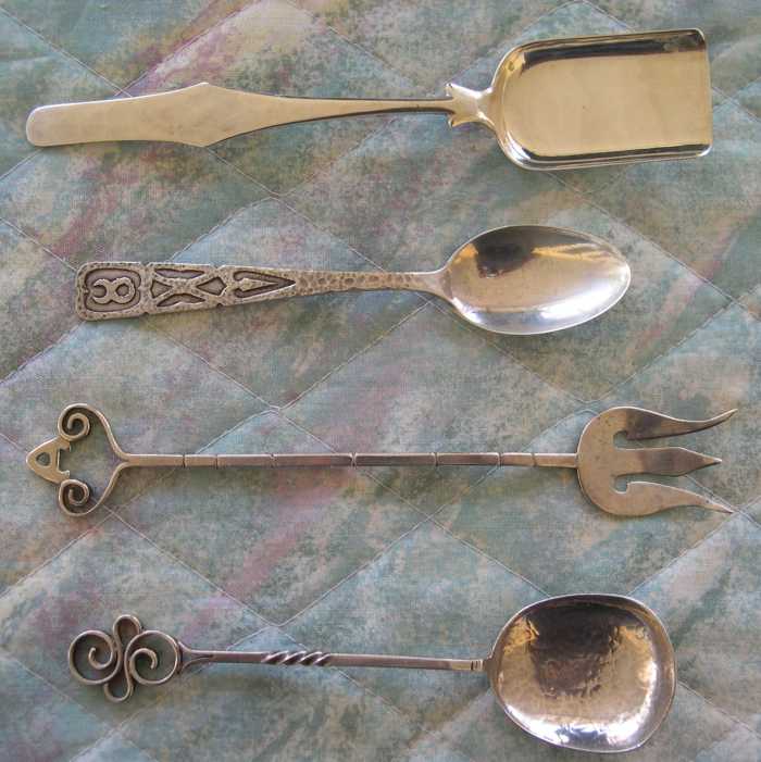 arts and crafts silver flatware spoons