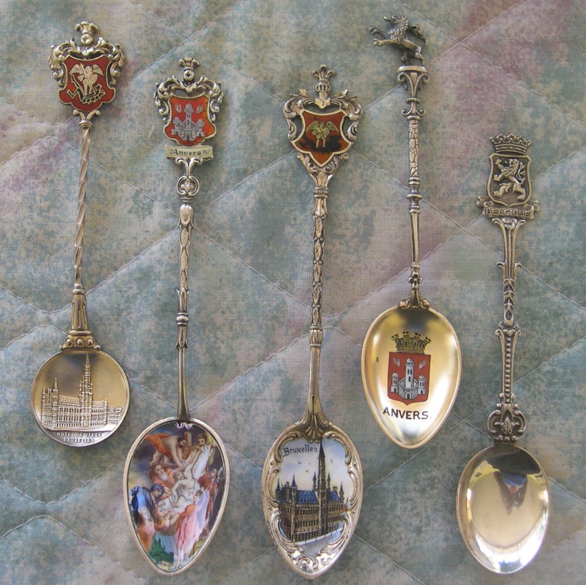 belgium souvenir spoons