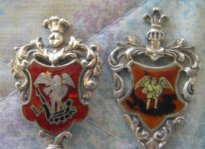 St george killing black dragon spoon