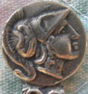 ancient roman silver spoon coin