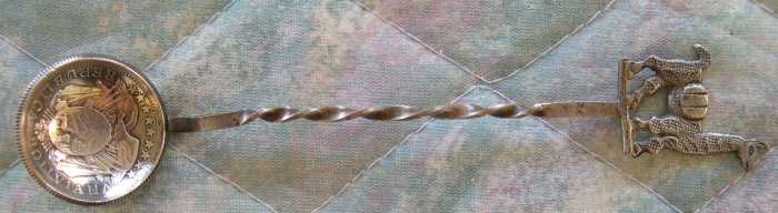 Bolivia coin spoon silver
