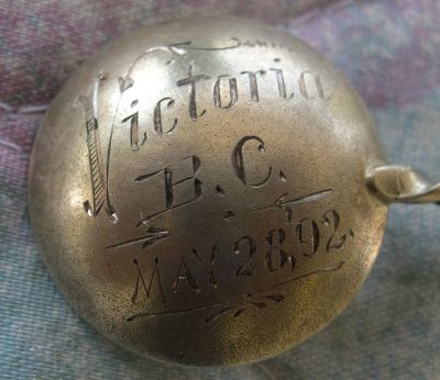 canada love token spoon back