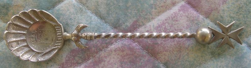 cross barbee coin spoon two sicilies ferdinand