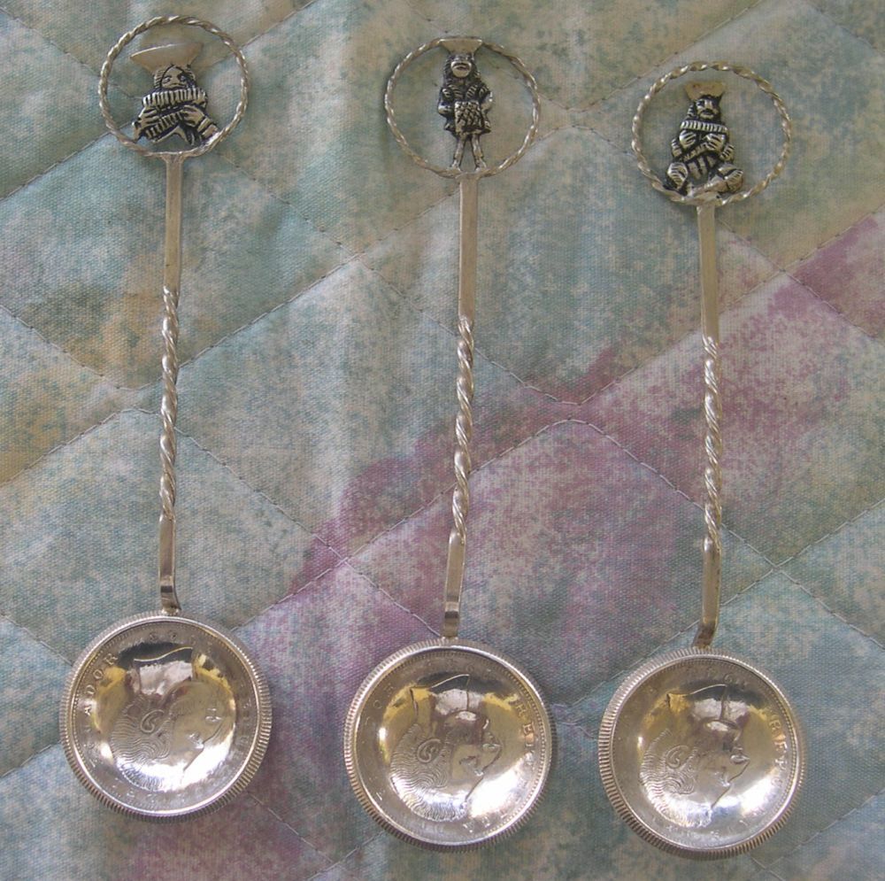 ecuador 5 sucre coin spoon