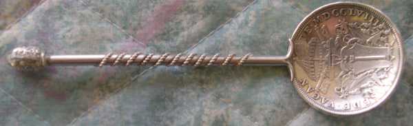 Old European coin spoon