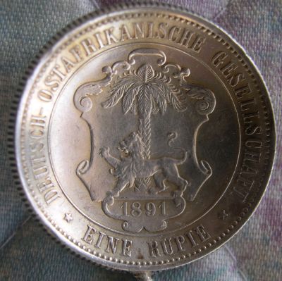 East Africa 1 rupie coin spoon  Wilhelm ii