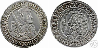 coin german saxon taler