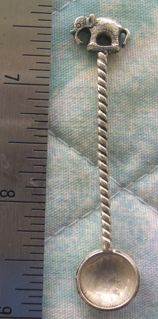 India 2 annas coin spoon
