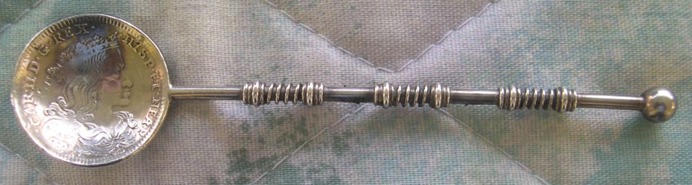 carolus coin spoon italy 1695