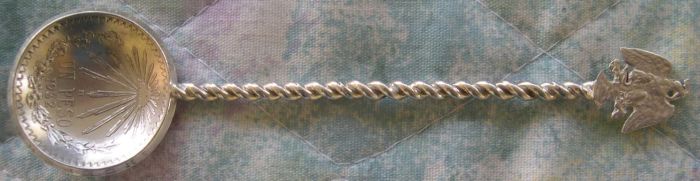 Mexico peso coin spoon 1932