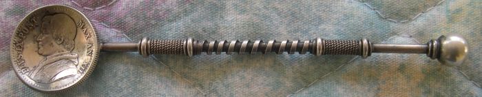 pius lx coin spoon