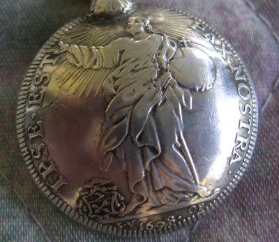 female personification of catholic church spoon 1698