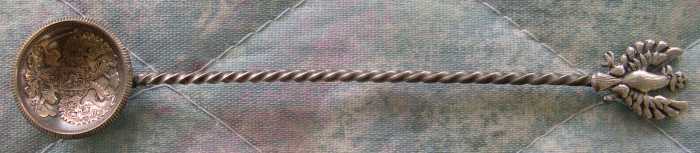 russian silver coin spoon