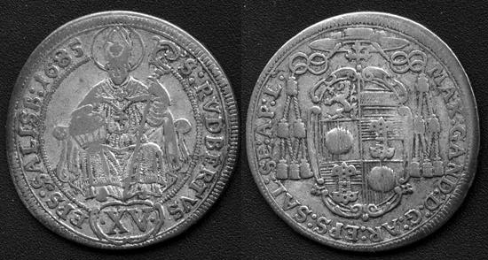 salzburg coin st rupert 1685