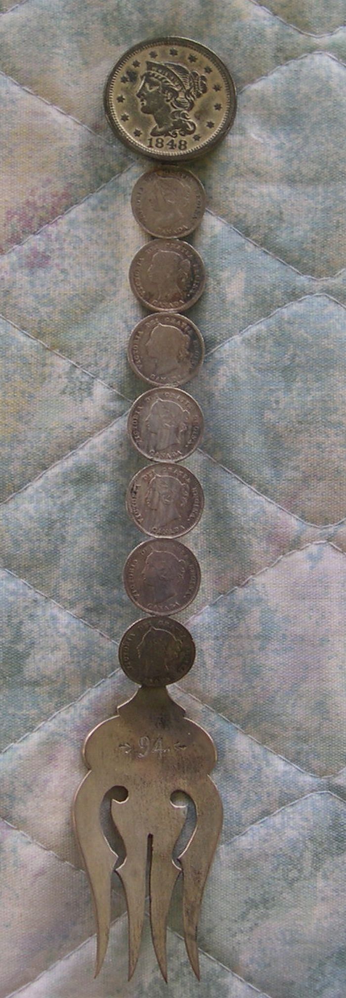 large cent coin spoon canadian dimes