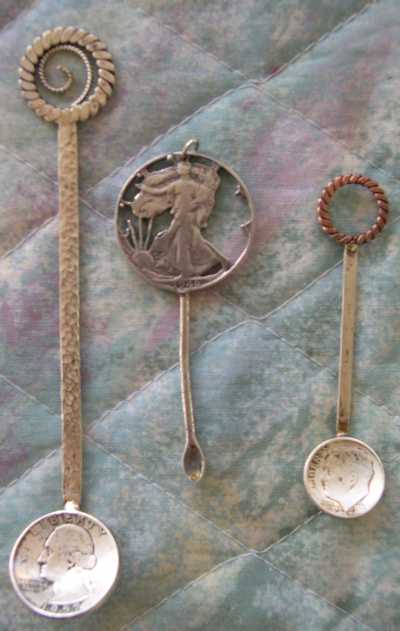 USA  coins spoons, American