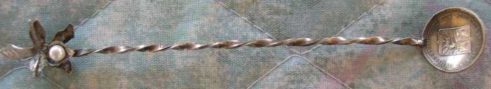 venzuela pearl silver coin spoon