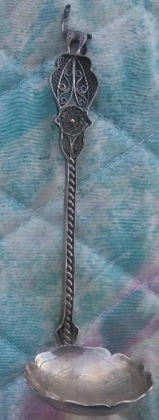 filigree ladle peru spoon silver