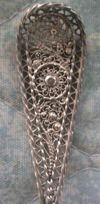 filigree silver spoon