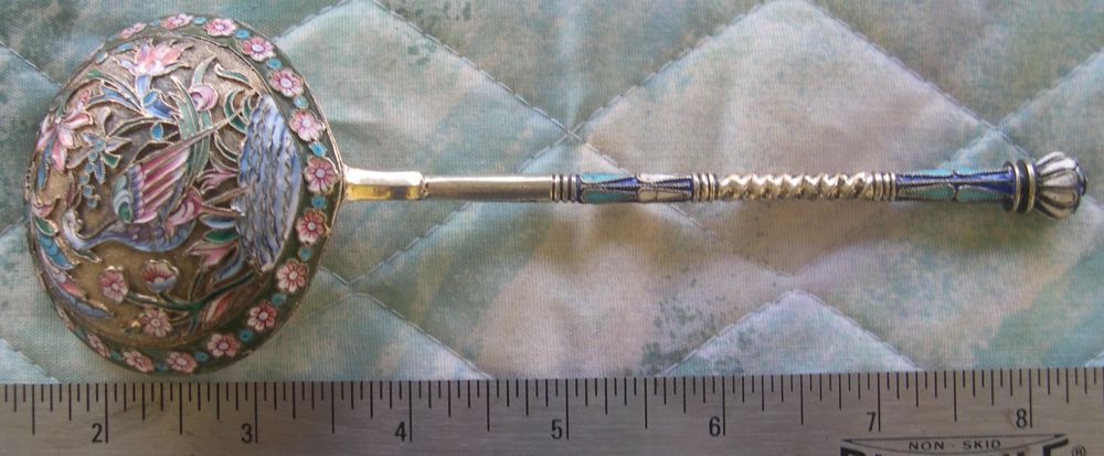 russian cloissone enamel spoon