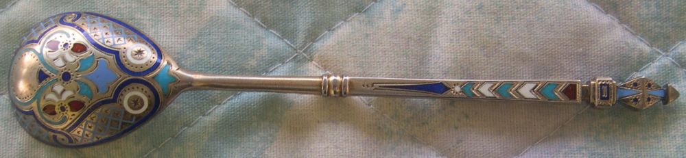 russian enamel spoon