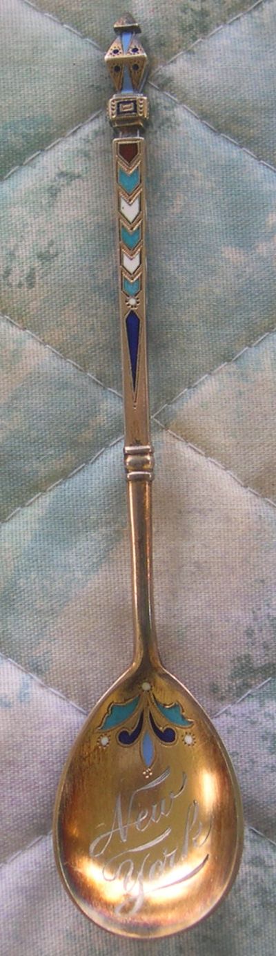 russian enamel  spoon new york