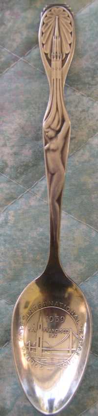 sterling spoon nude san francisco 1939 fair 'ocean breeze' Pacifica