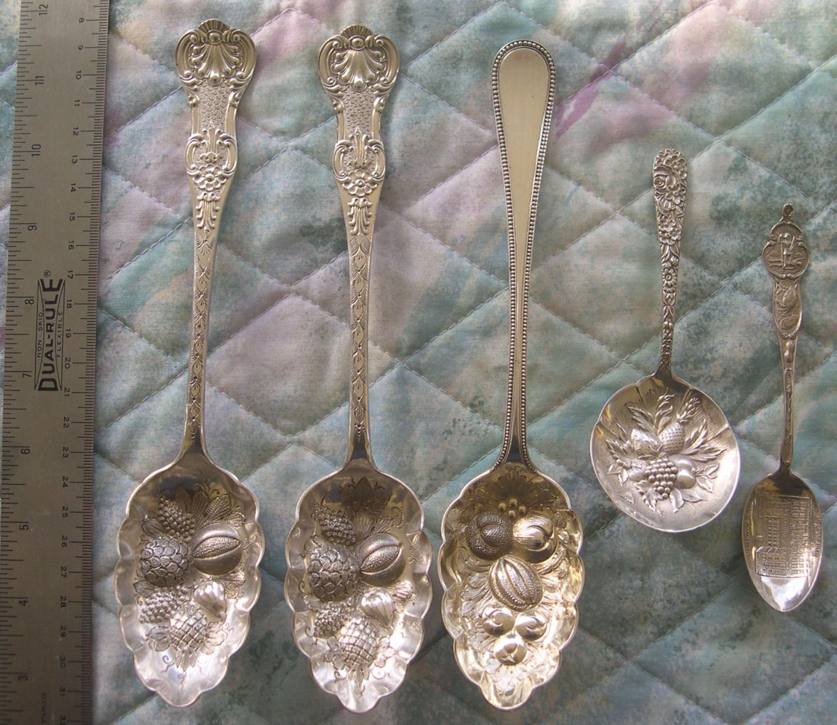 berry pattern spoons