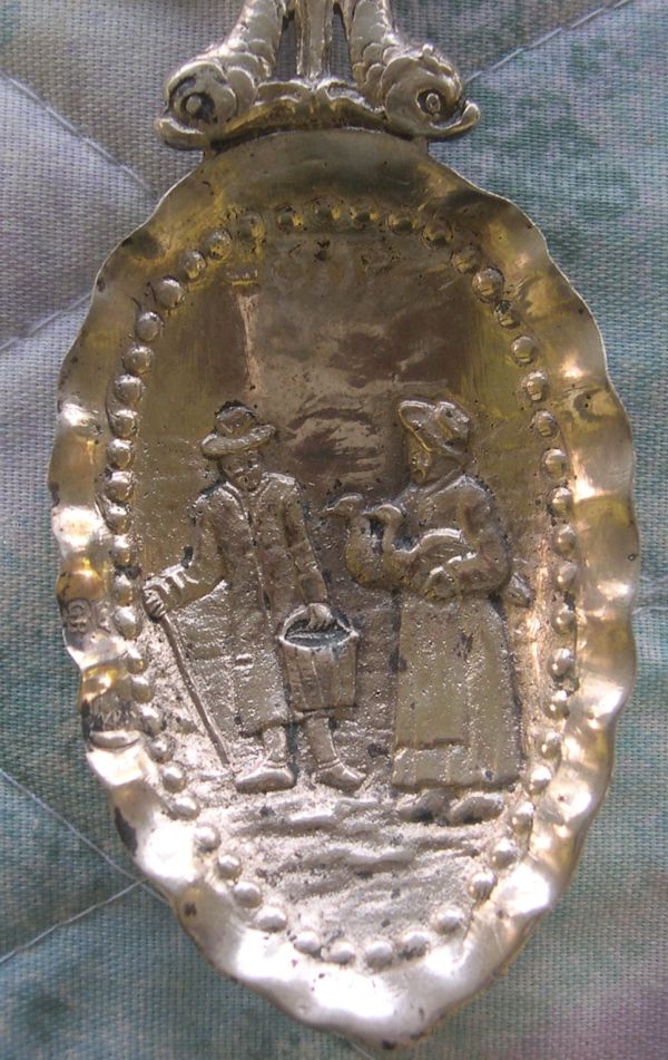 dolphin silver spoon/server