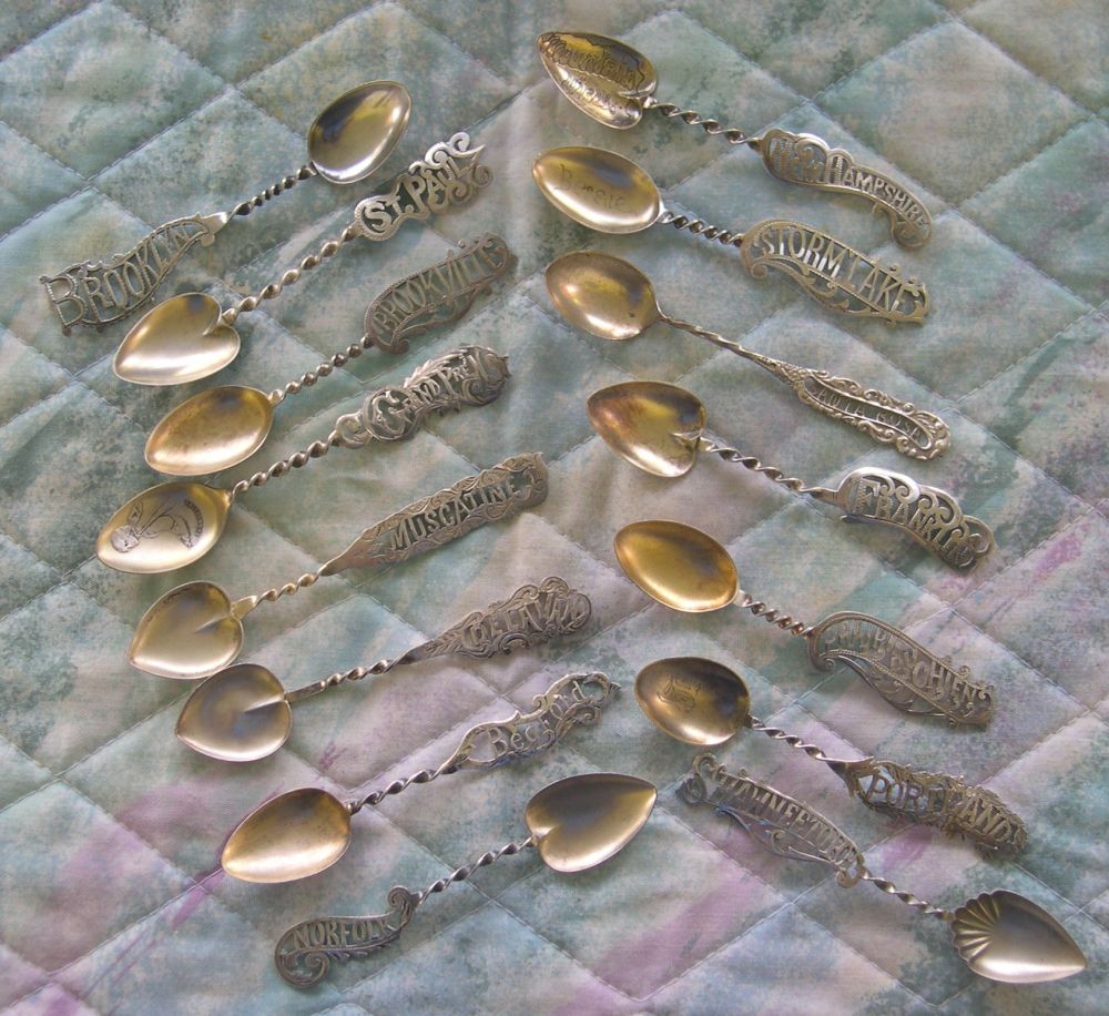 city name spoons art nouveau style