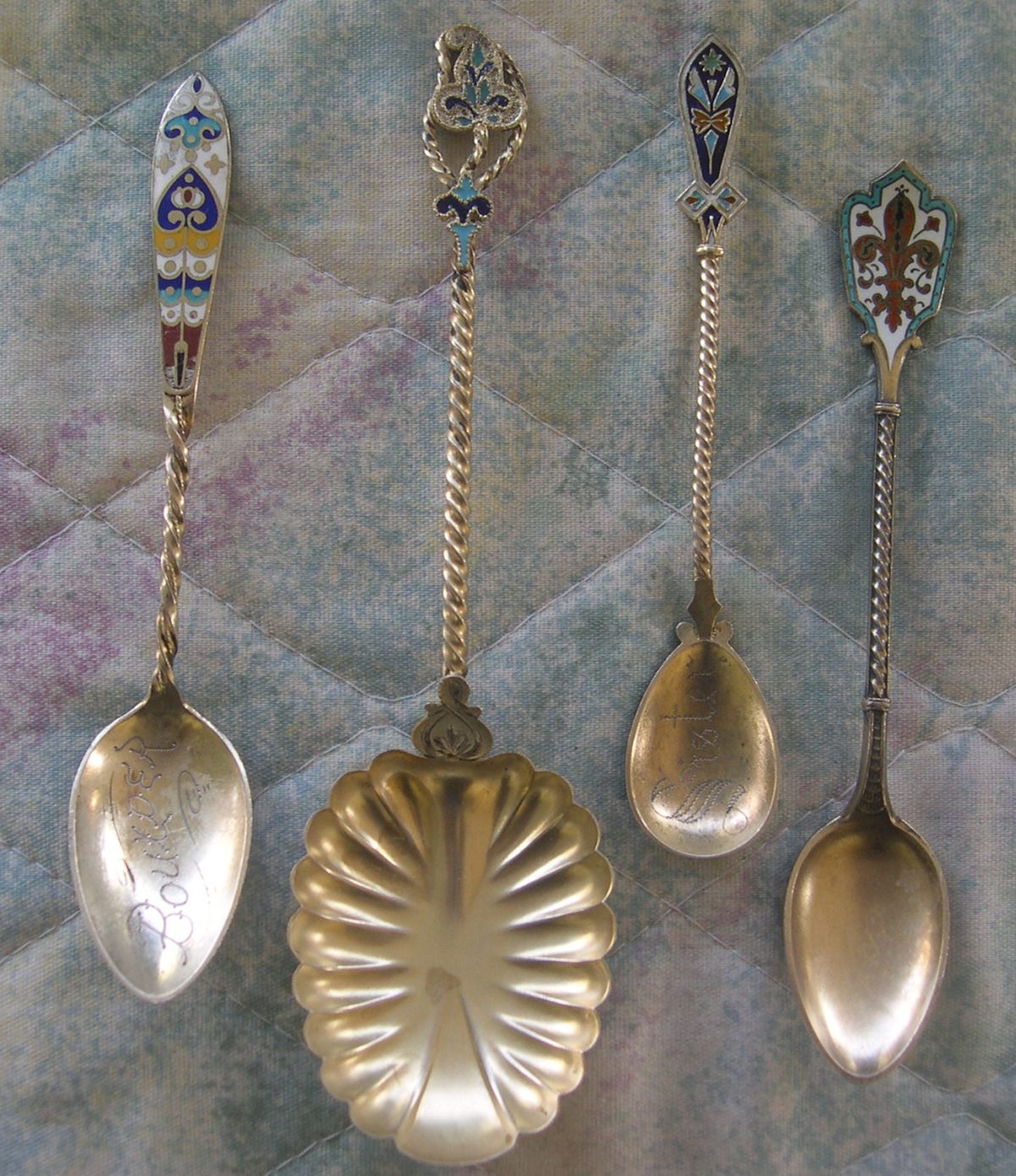 cloisonne spoons