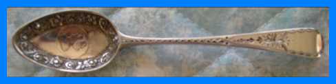Bateman spoon with coin 1799
