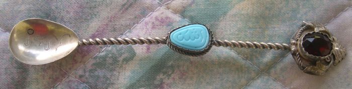 islamic gem ston spoon turquoise garnet