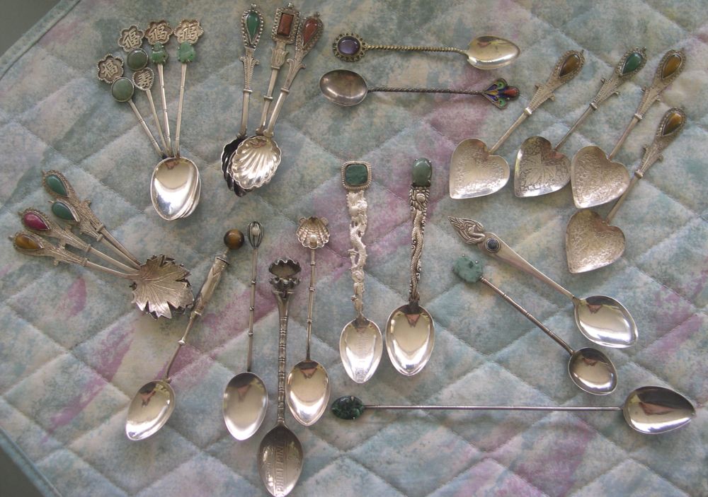 oriental gem stone spoons