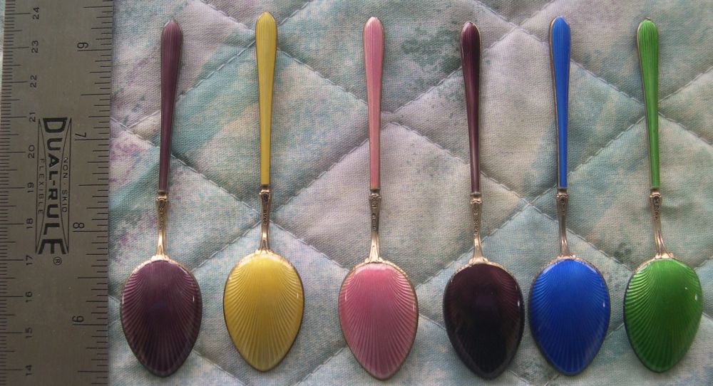 gilloche silver spoons