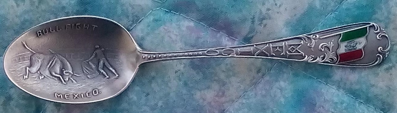 mexico bull fighting spoon