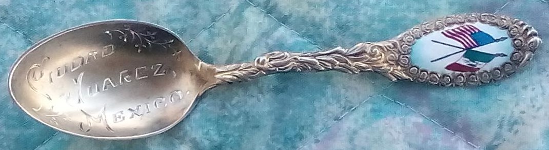 mexico US flag spoon juarez