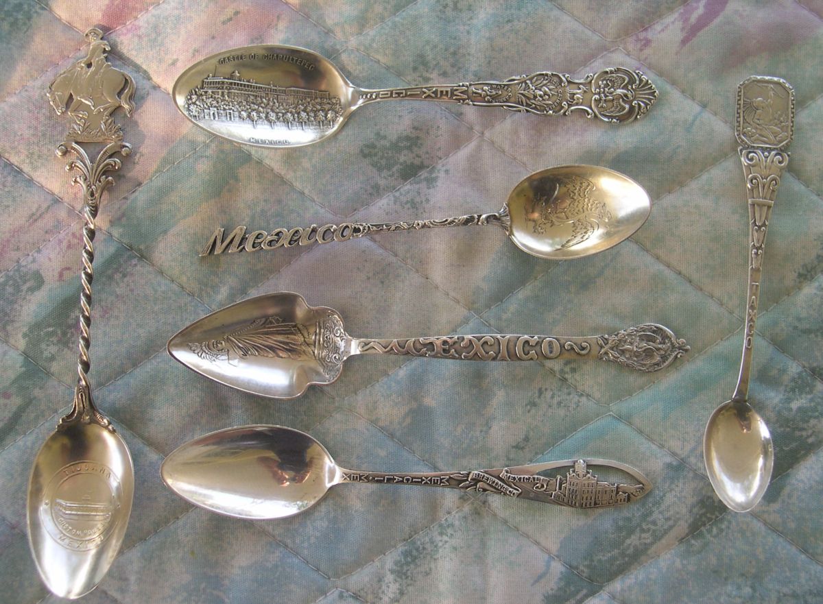 mexico souvenir spoons