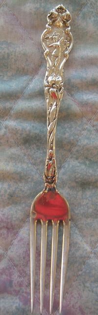art nouveau nude lady fork