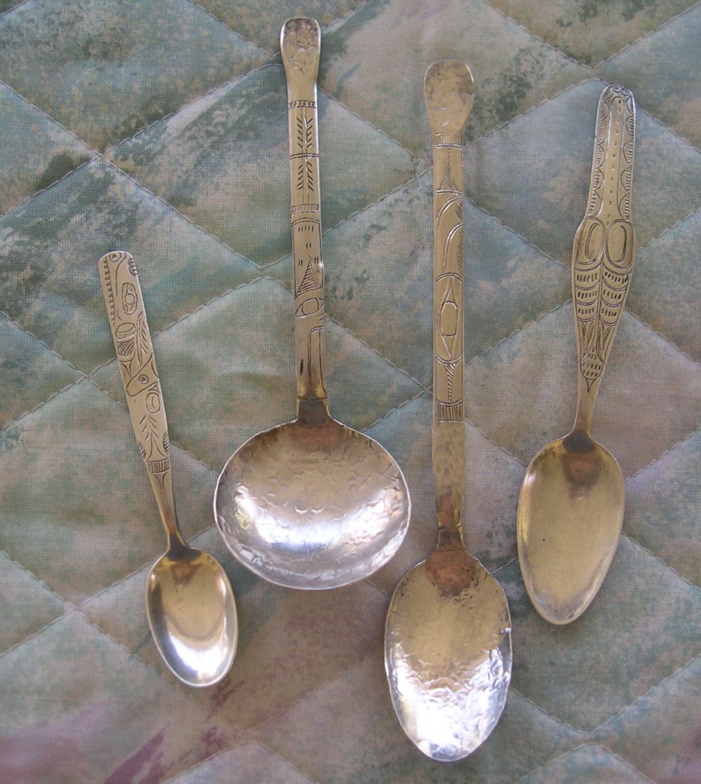 tlinget haida silver spoons alaska