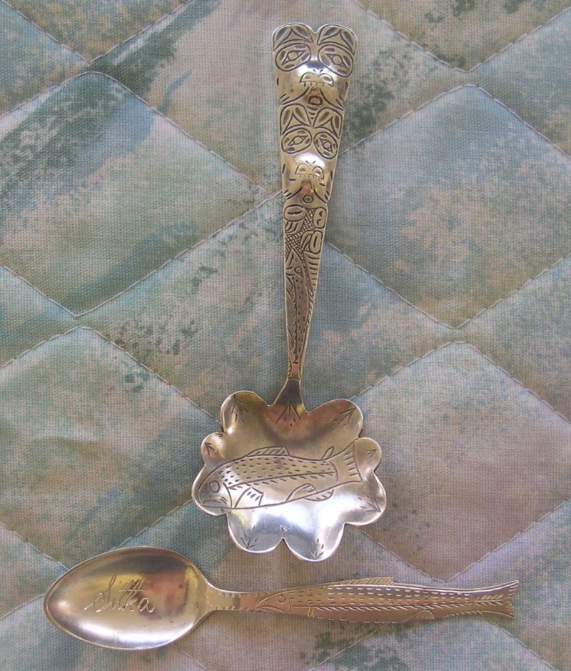 tlinget silver salmon spoons