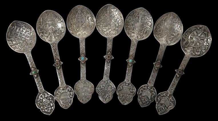 tsog tibetan spoons